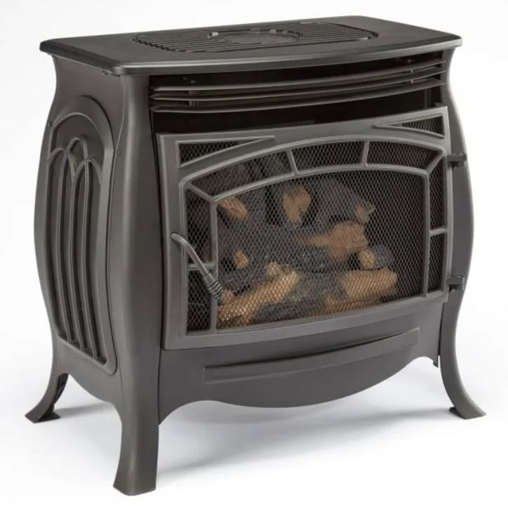 Duluth Forge Dual Fuel Ventless Gas Stove – 26,000 BTU Remote Control Matte Black Finish – Model# FDSR25