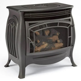 Duluth Forge Dual Fuel Ventless Gas Stove – 26,000 BTU Remote Control Matte Black Finish – Model# FDSR25