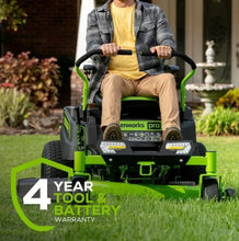 Load image into Gallery viewer, Greenworks Pro Crossover Zero Turn 42-in Lithium Ion Electric Riding Lawn Mower