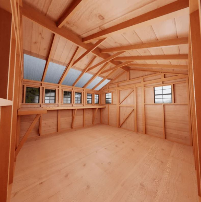 Cedar Sunshed Garden Shed | 12×12
