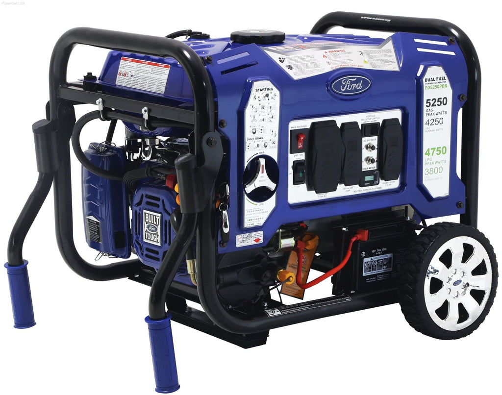 Ford-FG5250PBE  Dual Fuel Portable Generator with Switch & Go Technology - PowerGen USA