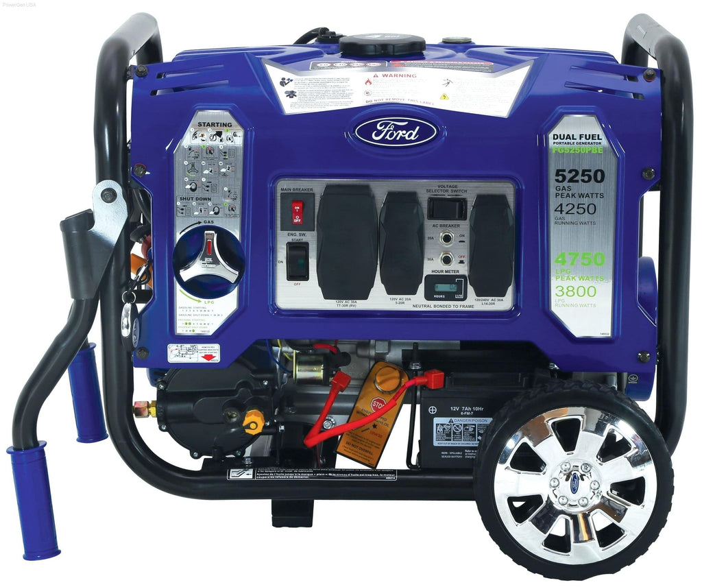 Ford-FG5250PBE  Dual Fuel Portable Generator with Switch & Go Technology - PowerGen USA