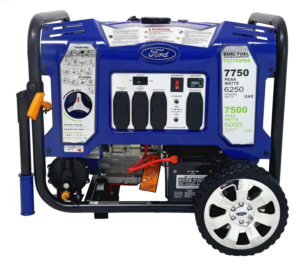 Ford-FG7750PBE 7,750W Dual Fuel Portable Generator with Switch & Go Technology - PowerGen USA