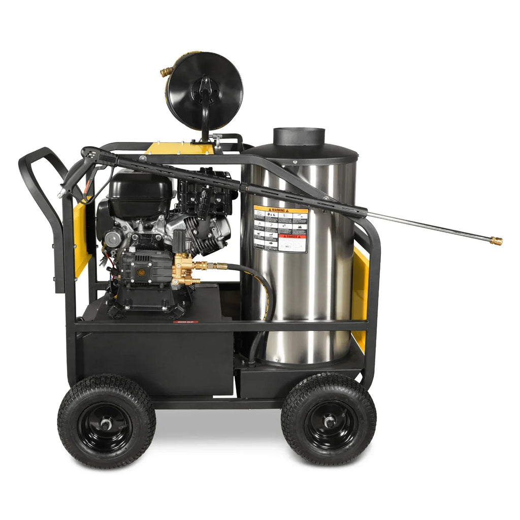 MechMaxx 4000 PSI 4 GPM ZONSEN E-Start Engine Hot Water Pressure Washer with Hose Reel,  HPW40D