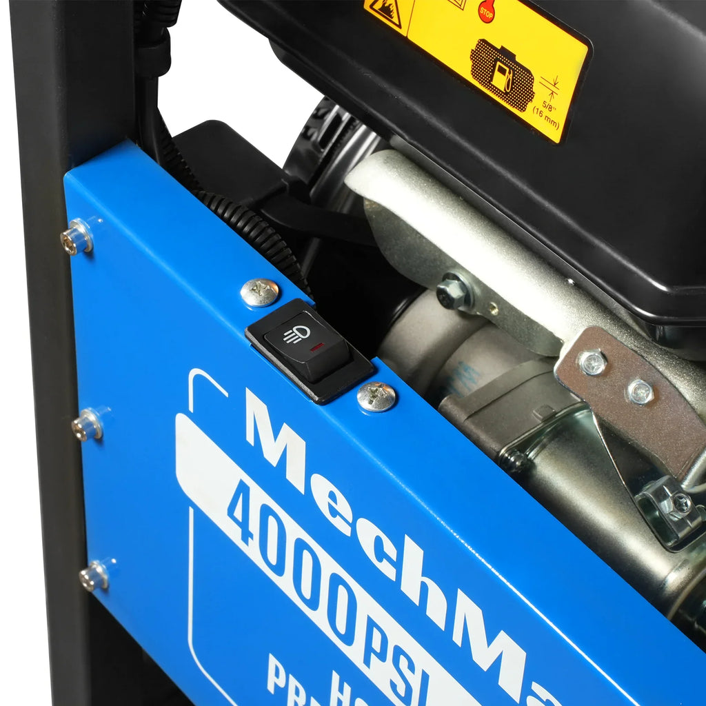 MechMaxx 4000 PSI 4 GPM KOHLER E-Start Engine Hot Water Pressure Washer Skid Mounted with 245 Gal Tank,  HPW40KBT