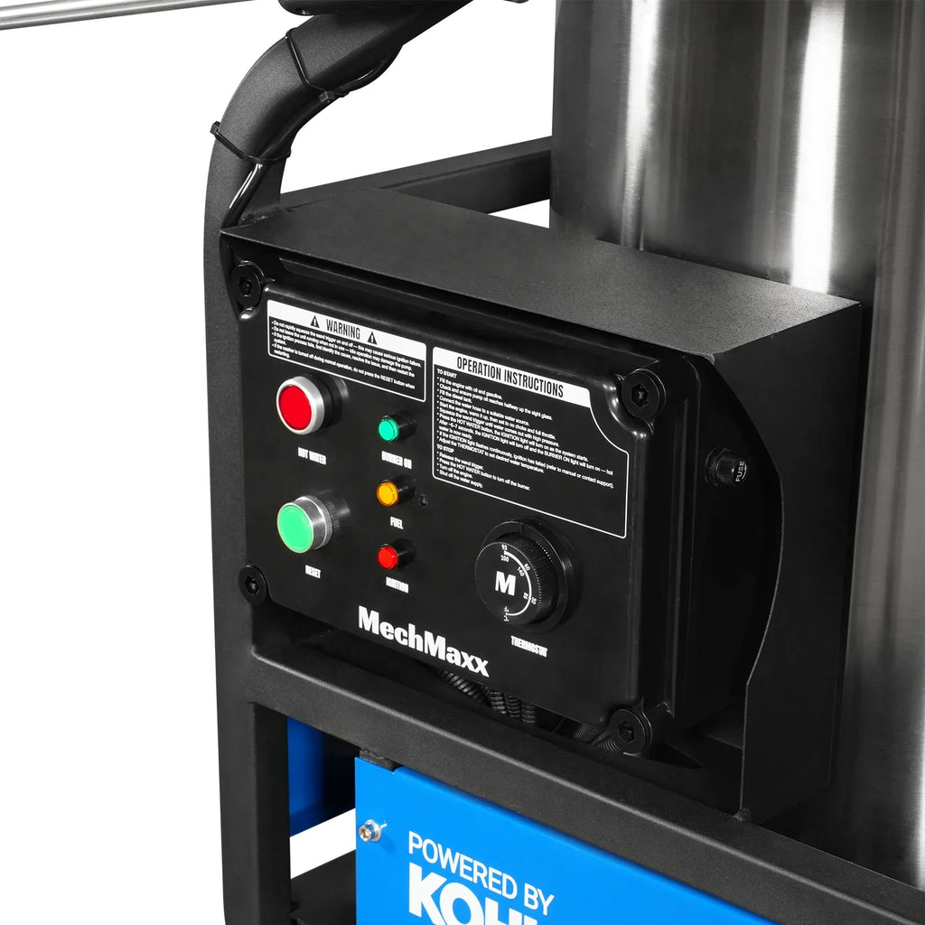 MechMaxx 4000 PSI 4 GPM KOHLER E-Start Engine Hot Water Pressure Washer Skid Mounted with 245 Gal Tank,  HPW40KBT