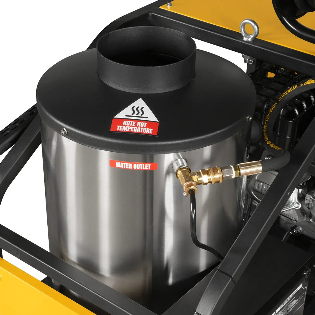 MechMaxx 4000 PSI 4 GPM ZONSEN E-Start Engine Hot Water Pressure Washer with Hose Reel,  HPW40D