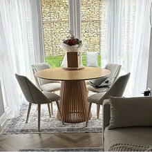 Load image into Gallery viewer, Willow Pale Oak Dining Table Set - 4 Seater - Freya Sand Dining Chairs - Whitewash Legs