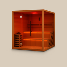 Load image into Gallery viewer, Cedar Barrel Cold Plunge + Solis Traditional Sauna (6)