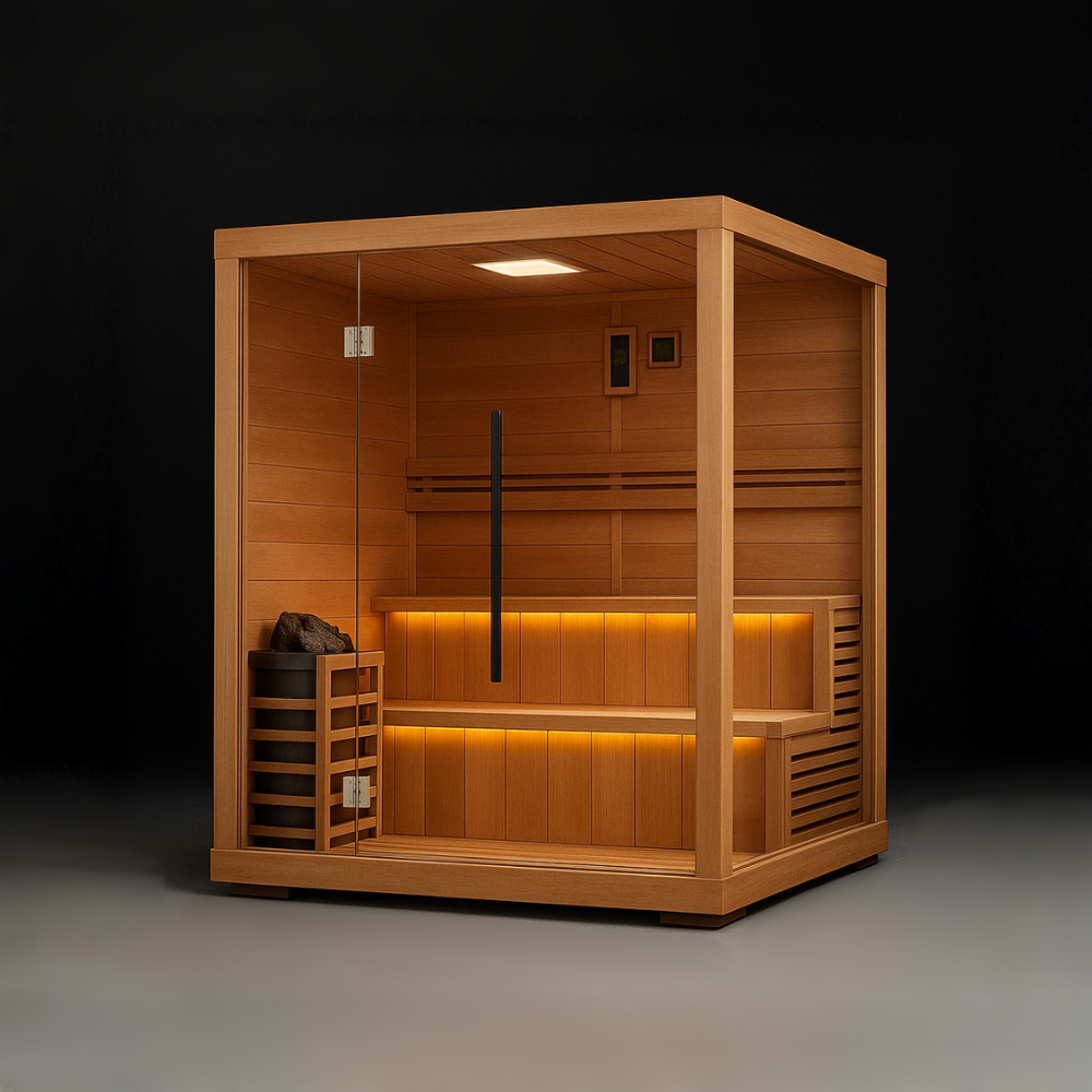 Cedar Barrel Cold Plunge + Solis Traditional Sauna (6)