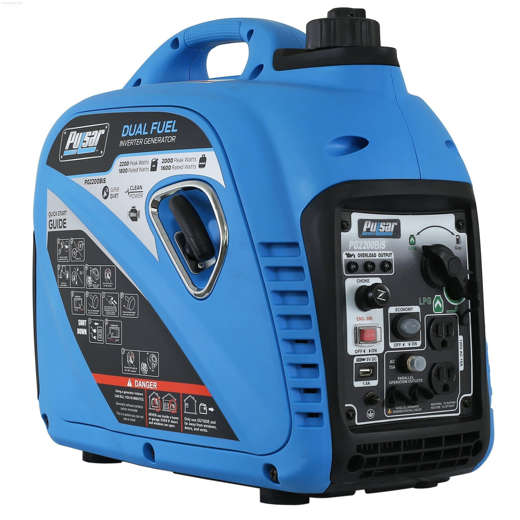 Pulsar PG2200BiS-DUAL-Fuel Inverter 2200W Generator RATED 1800W, Carb Approved