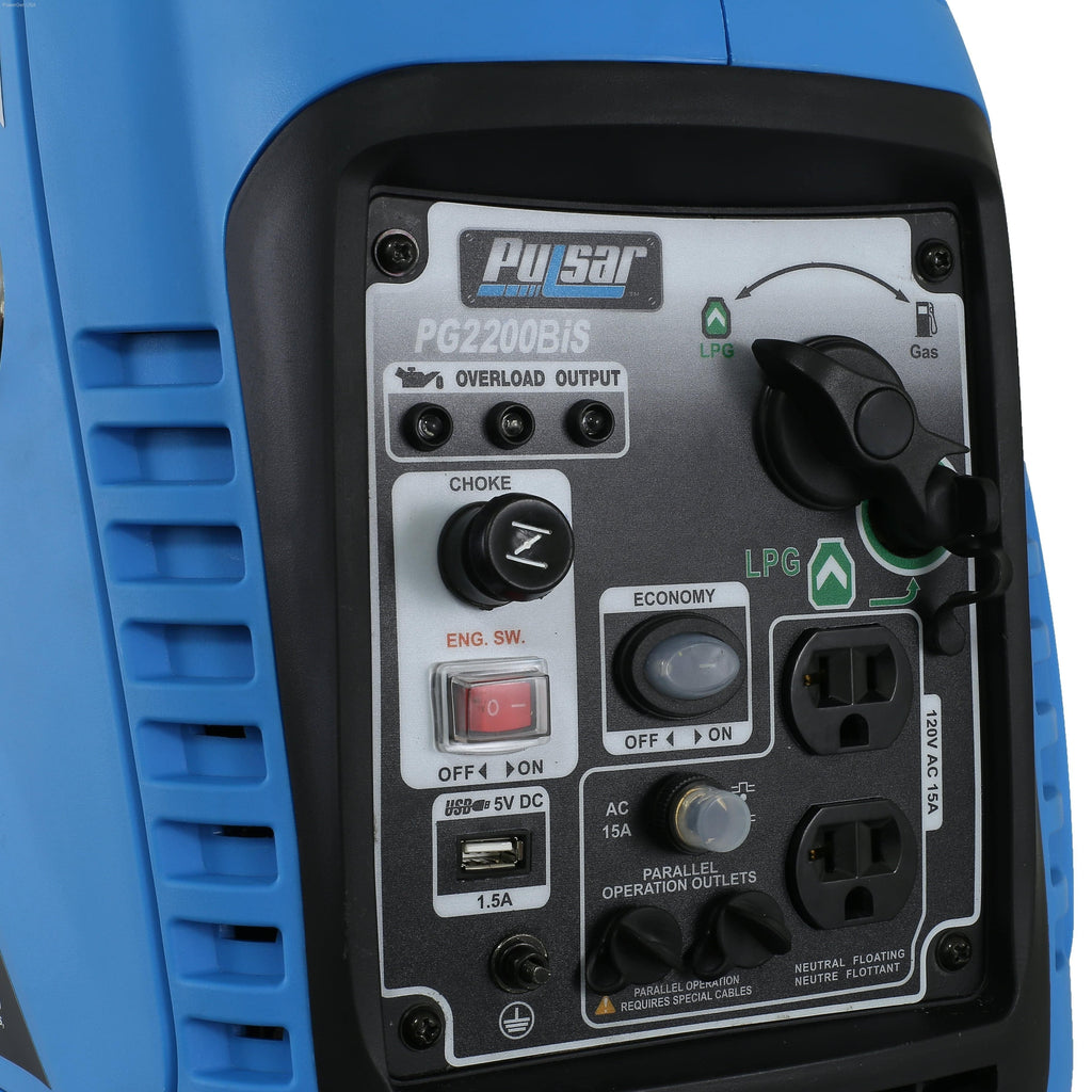 Pulsar PG2200BiS-DUAL-Fuel Inverter 2200W Generator RATED 1800W, Carb Approved