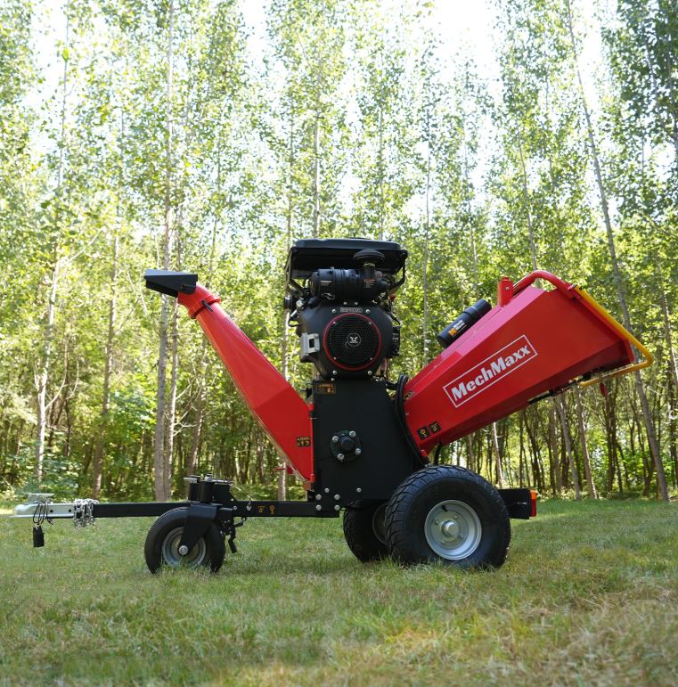 8 inch ZONSEN E-Start 1000cc 35hp Gas Powered 4 - Wheel Drum Wood Chipper with Taillight , B200