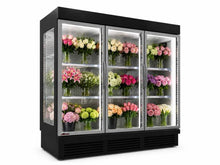 Load image into Gallery viewer, Visual 78'' Wide 34''Deep Three Glass Door Merchandiser Cooler OFC 78''HE20 72.5 Cu Ft