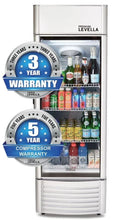 Load image into Gallery viewer, 9.0 CuFt Manual Defrost Commercial Display Refrigerator 1-Glass Door Merchandiser in Silver with 4 Adjustable Wire Shelves