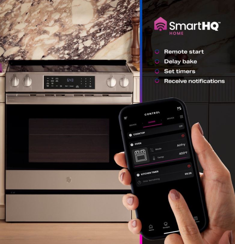 GE Profile™ ENERGY STAR® 30" Smart Slide-In Induction and Convection Range with No Preheat Air Fry and EasyWash™ Oven Tray