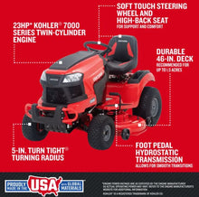 Load image into Gallery viewer, Craftsman T2400 – 46″ Hydrostatic Gas Riding Mower