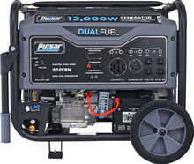 Load image into Gallery viewer, Pulsar G12KBN Heavy Duty Portable Dual Fuel Generator - 9500 Rated Watts &amp; 12000 Peak Watts - Gas &amp; LPG - Electric Start - Transfer Switch &amp; RV Ready - CARB Compliant