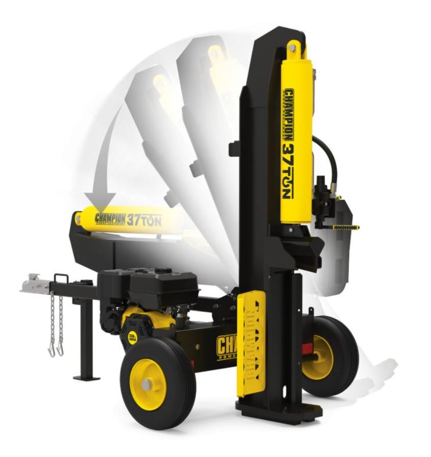 Champion Power Equipment 37-Ton Horizontal/Vertical Full Beam Gas Log Splitter with Auto Return