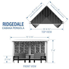 Load image into Gallery viewer, Backyard Discovery Ridgedale Traditional Pergola with Built-in Conversation Seating
