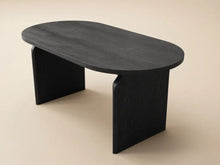 Load image into Gallery viewer, SOLACE+CO Varm Ribbed Oval Dining Table &amp; 2 Bench Set Oak