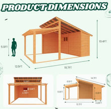 Load image into Gallery viewer, AECOJOY 20′ × 12.5′ Outdoor Wooden Gazebo with Storage Room