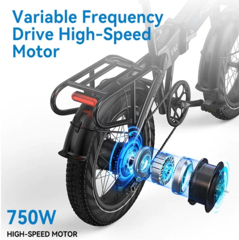 G-Force 750W T42 Folding Fat Tire Electric Bike