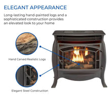 Load image into Gallery viewer, Duluth Forge Dual Fuel Ventless Gas Stove – 26,000 BTU Remote Control Matte Black Finish – Model# FDSR25