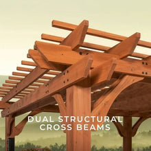 Load image into Gallery viewer, Backyard Discovery 20′ x 12′ Beaumont Pergola – Premium Cedar Wood Sturdy &amp; Elegant Design