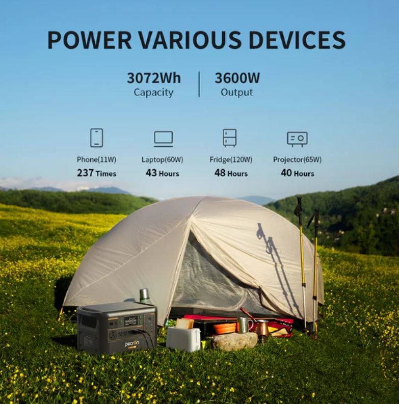 PECRON F3000LFP Portable Power Station 3600W 3072Wh