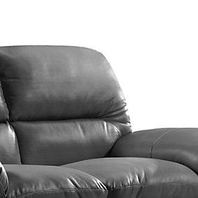 Verona Grey Leather Aire 3+1 Seater Sofa Set Collection