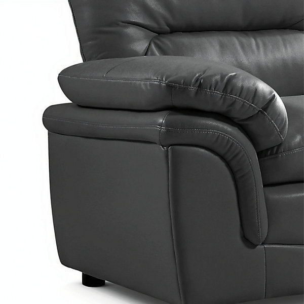 Verona Grey Leather Aire 3+1 Seater Sofa Set Collection