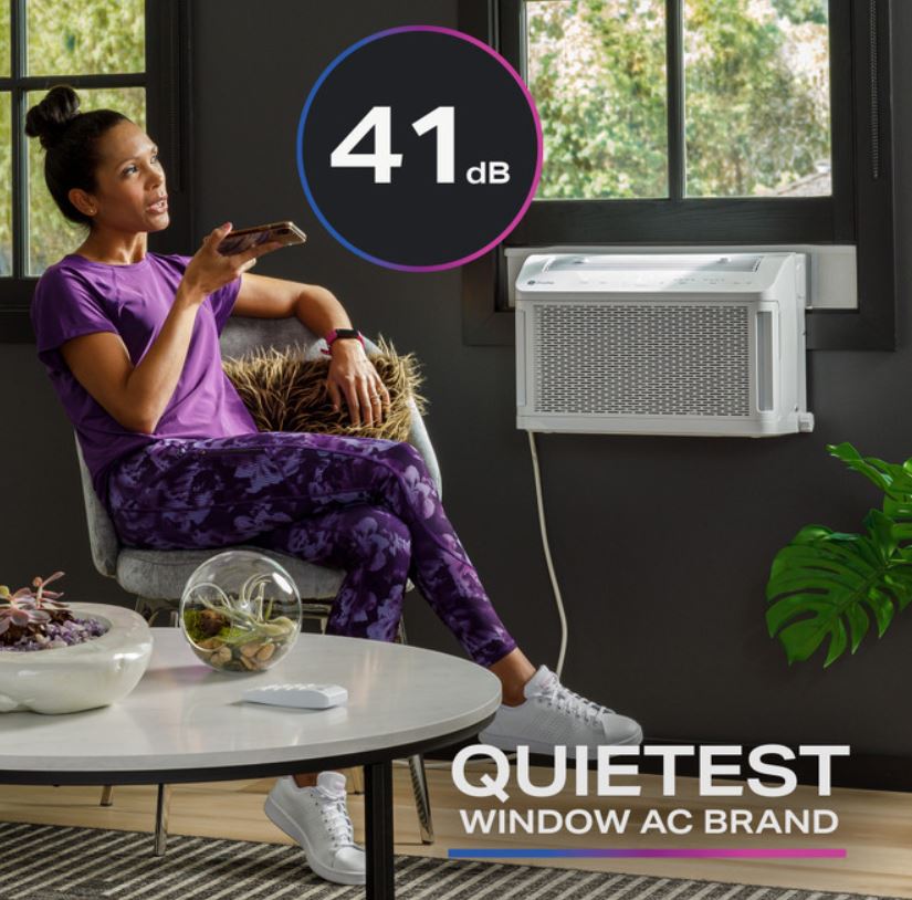 GE Profile ClearView™ 8,300 BTU Smart Ultra Quiet Window Air Conditioner for Medium Rooms up to 350 sq. ft.