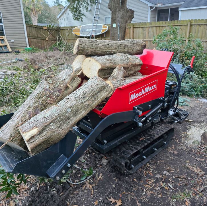 1100lbs Capacity E-Start 10HP 302cc Gas Engine Tracked Dumper Hydraulic Tipping and Lifting with Front Shovel