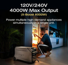 Load image into Gallery viewer, EcoFlow DELTA Pro 3 Portable Power Station with 4000W Output, 120/240V Split-Phase, LFP Battery, and X-Stream Fast Charging
