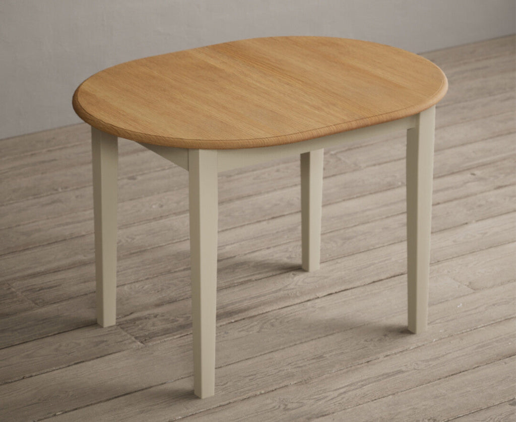 Extending Warwick Oak and Cream Painted Dining Table with Warwick Chairs
