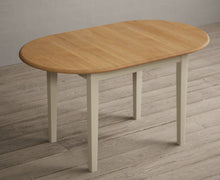 Load image into Gallery viewer, Extending Warwick Oak and Cream Painted Dining Table with Warwick Chairs