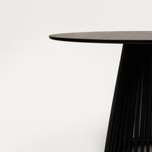 Load image into Gallery viewer, Willow Black Dining Table Set - 4 Seater - Freya Sand Dining Chairs - Black Oak Legs
