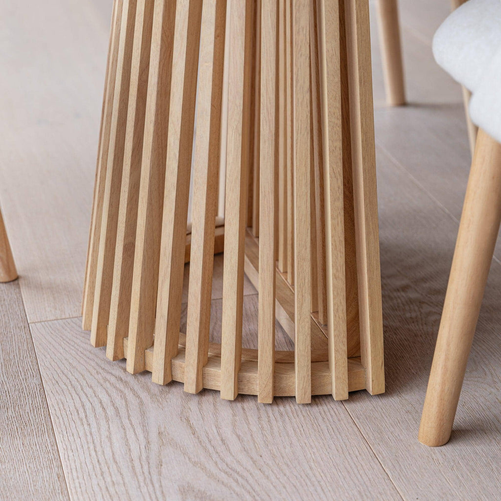 Willow Pale Oak Dining Table Set - 6 Seater - Freya Sand Dining Chairs - Whitewash Legs