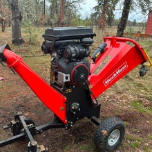 Load image into Gallery viewer, 8 inch ZONSEN E-Start 1000cc 35hp Gas Powered 4 - Wheel Drum Wood Chipper with Taillight , B200