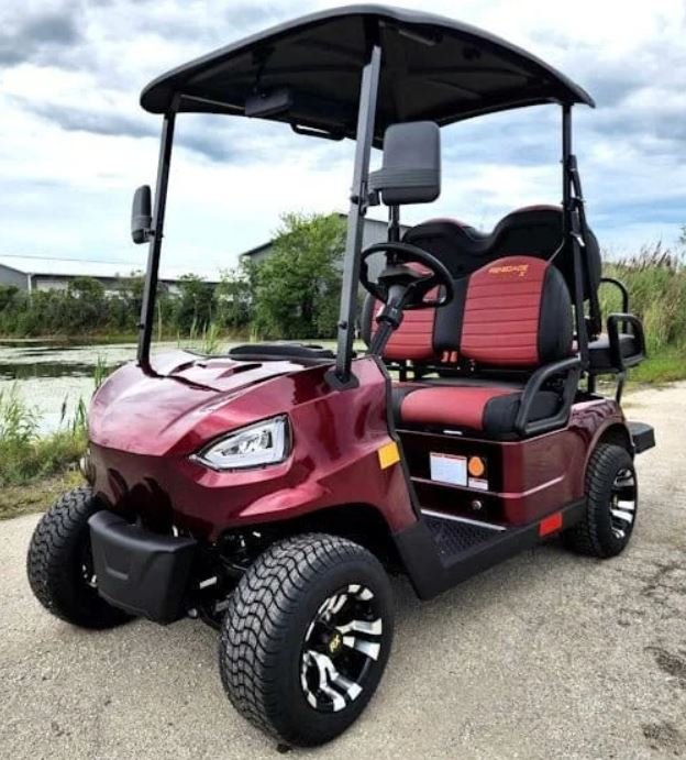 48V Electric 4-Seater Golf Cart Red Renegade X Edition with Utility Bed TSH