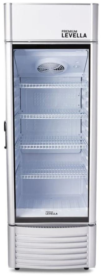 9.0 CuFt Manual Defrost Commercial Display Refrigerator 1-Glass Door Merchandiser in Silver with 4 Adjustable Wire Shelves