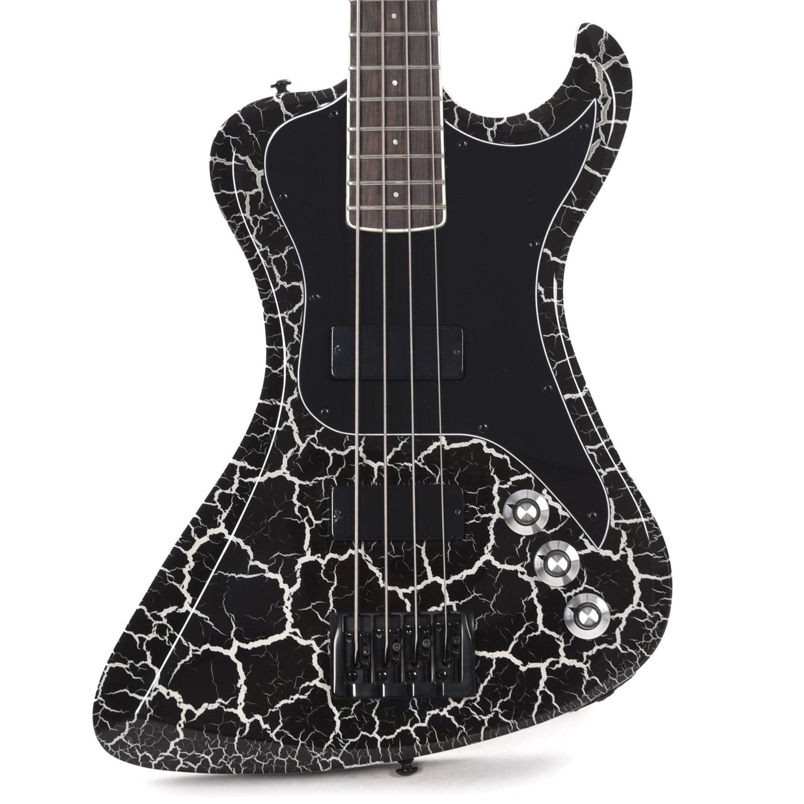 Dunable DE R2 Bass Gloss Black & White Crackle w/Black Hardware