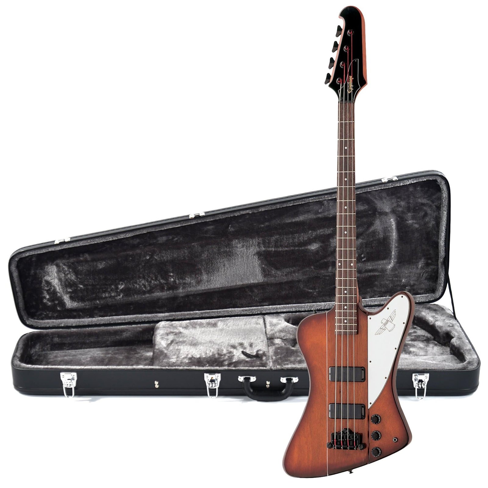 Epiphone Thunderbird-IV Reverse Vintage Sunburst BH and Epiphone Hardshell Case Bundle