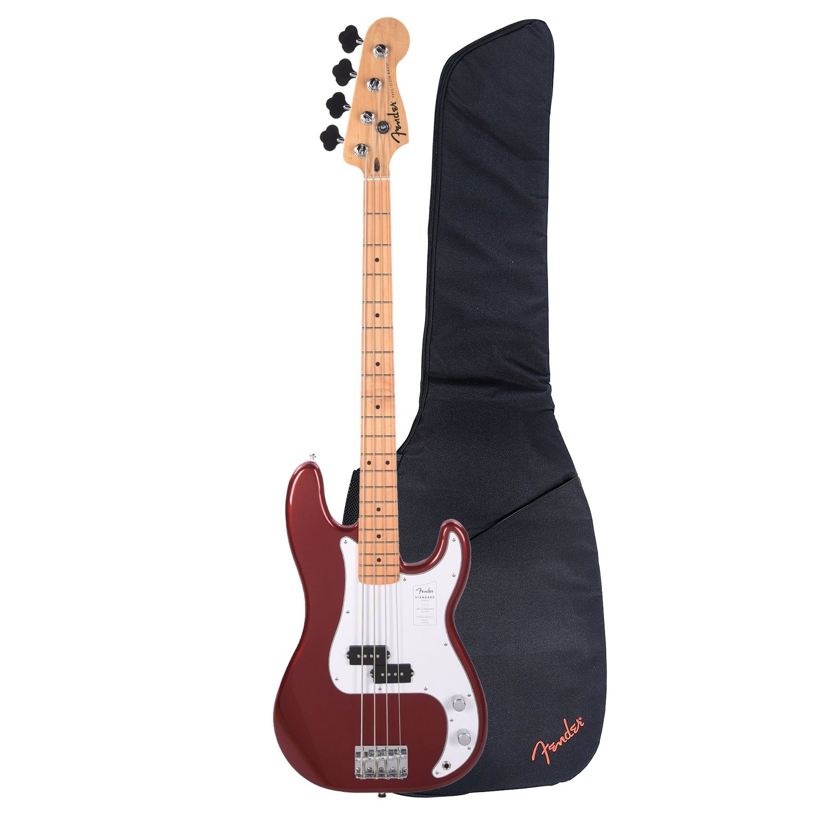 Fender Standard Precision Bass MN Candy Cola and FB405 Gig Bag Bundle