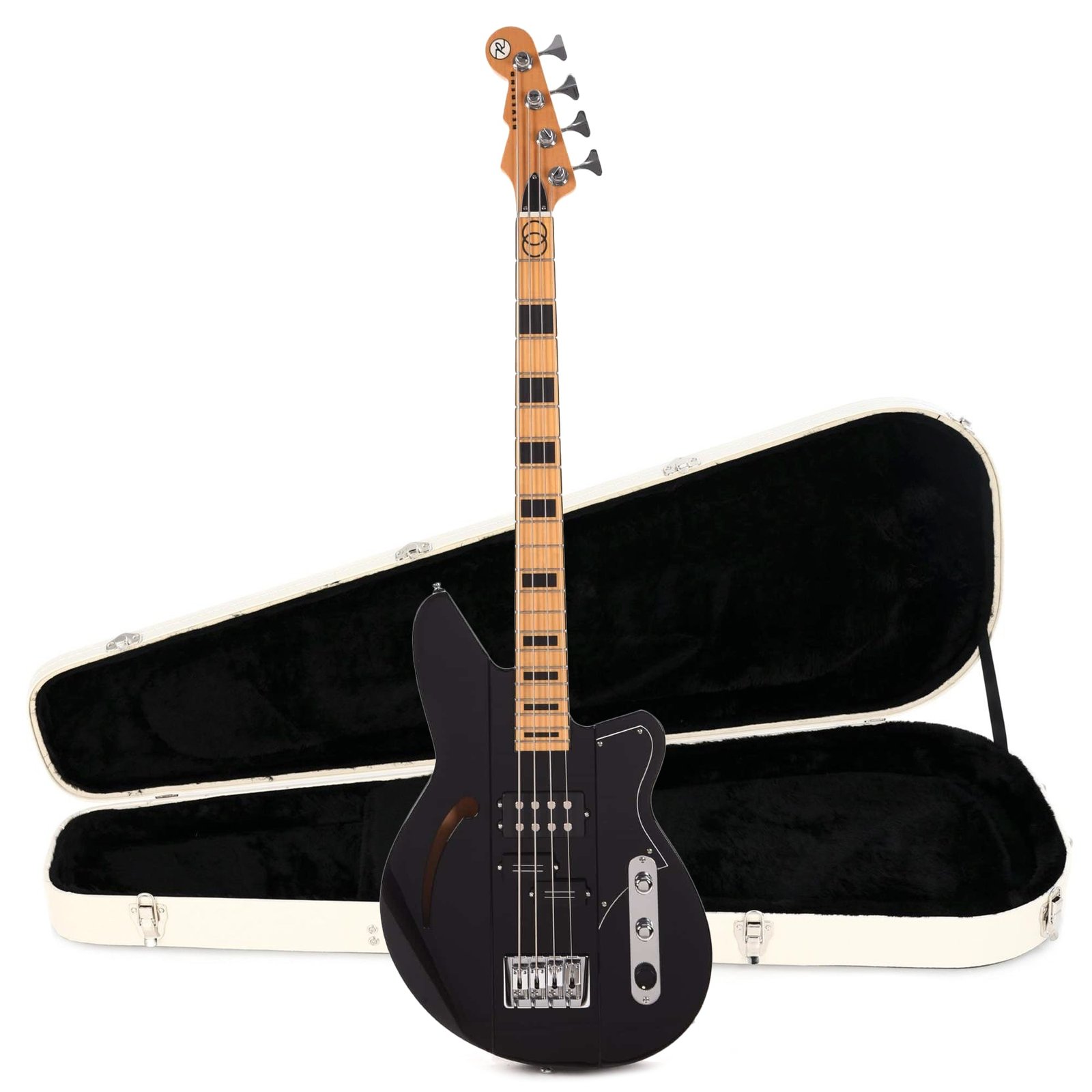 Reverend Brad Houser Signature Midnight Black Hardshell Case Bundle