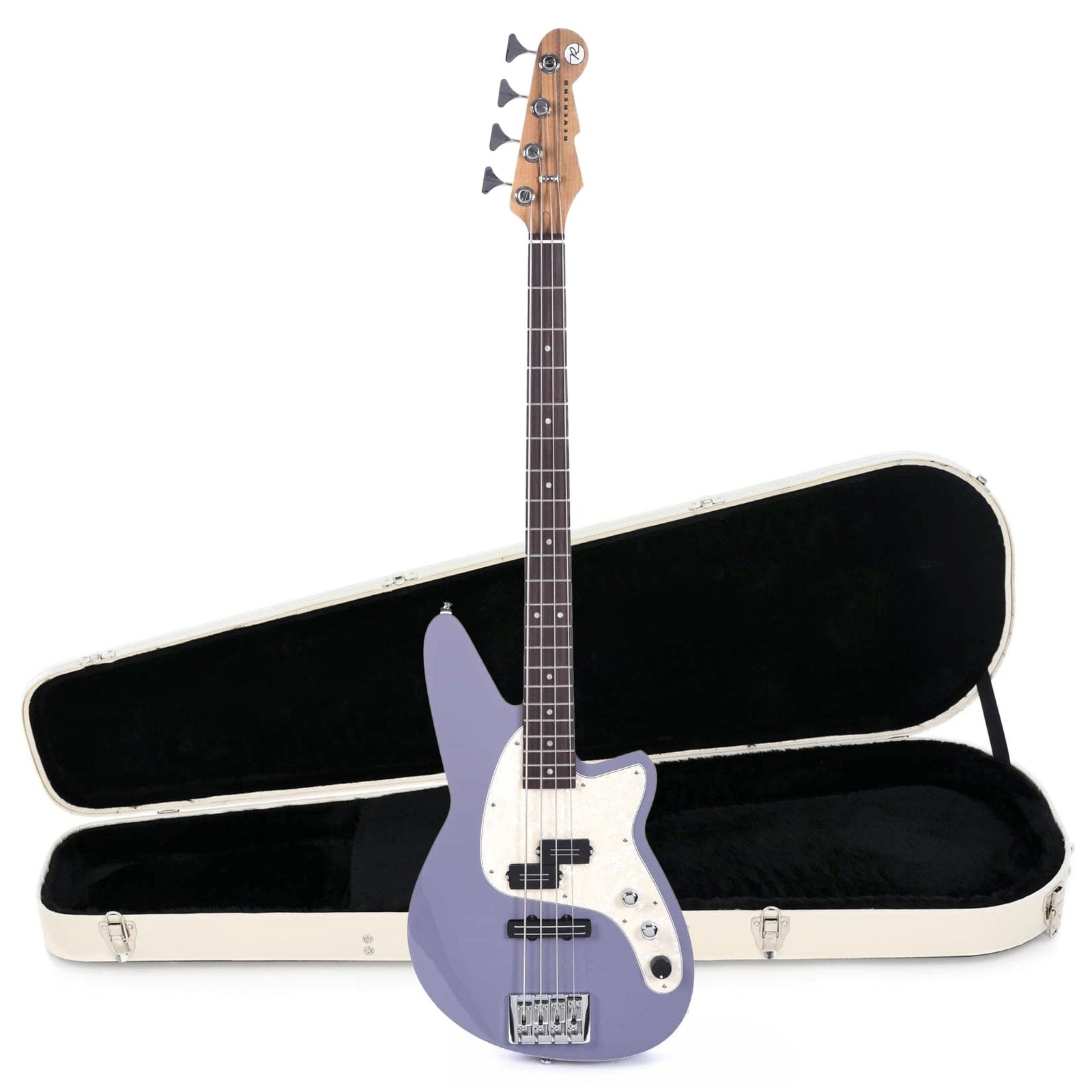 Reverend Decision P Bass Periwinkle Hardshell Case Bundle