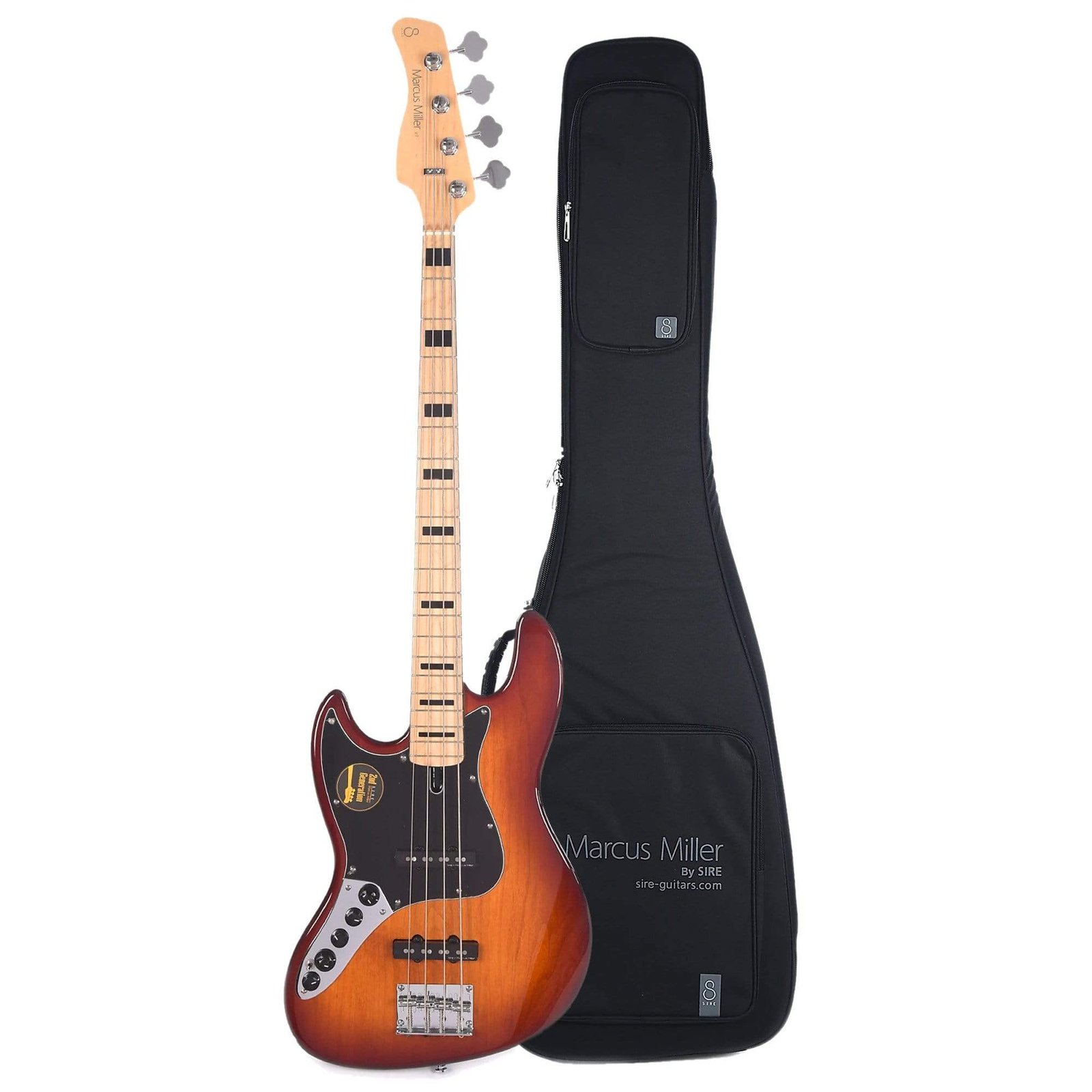 Sire Marcus Miller V7 Vintage Alder 4-String LEFTY Tobacco Sunburst (2nd Gen) and Sire Gig Bag Bundle